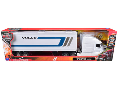 Volvo VN-780 Truck with Dry Van Trailer White "Long Haul Truckers" Series 1/32 Diecast Model by New Ray-DiecastModeler.com