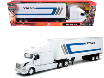 Volvo VN-780 Truck with Dry Van Trailer White "Long Haul Truckers" Series 1/32 Diecast Model by New Ray-DiecastModeler.com