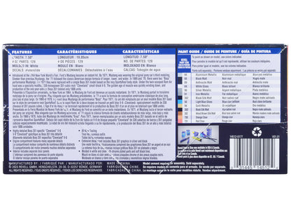 Level 4 Model Kit 1971 Ford Mustang Boss 351 1/25 Scale Model by Revell-DiecastModeler.com