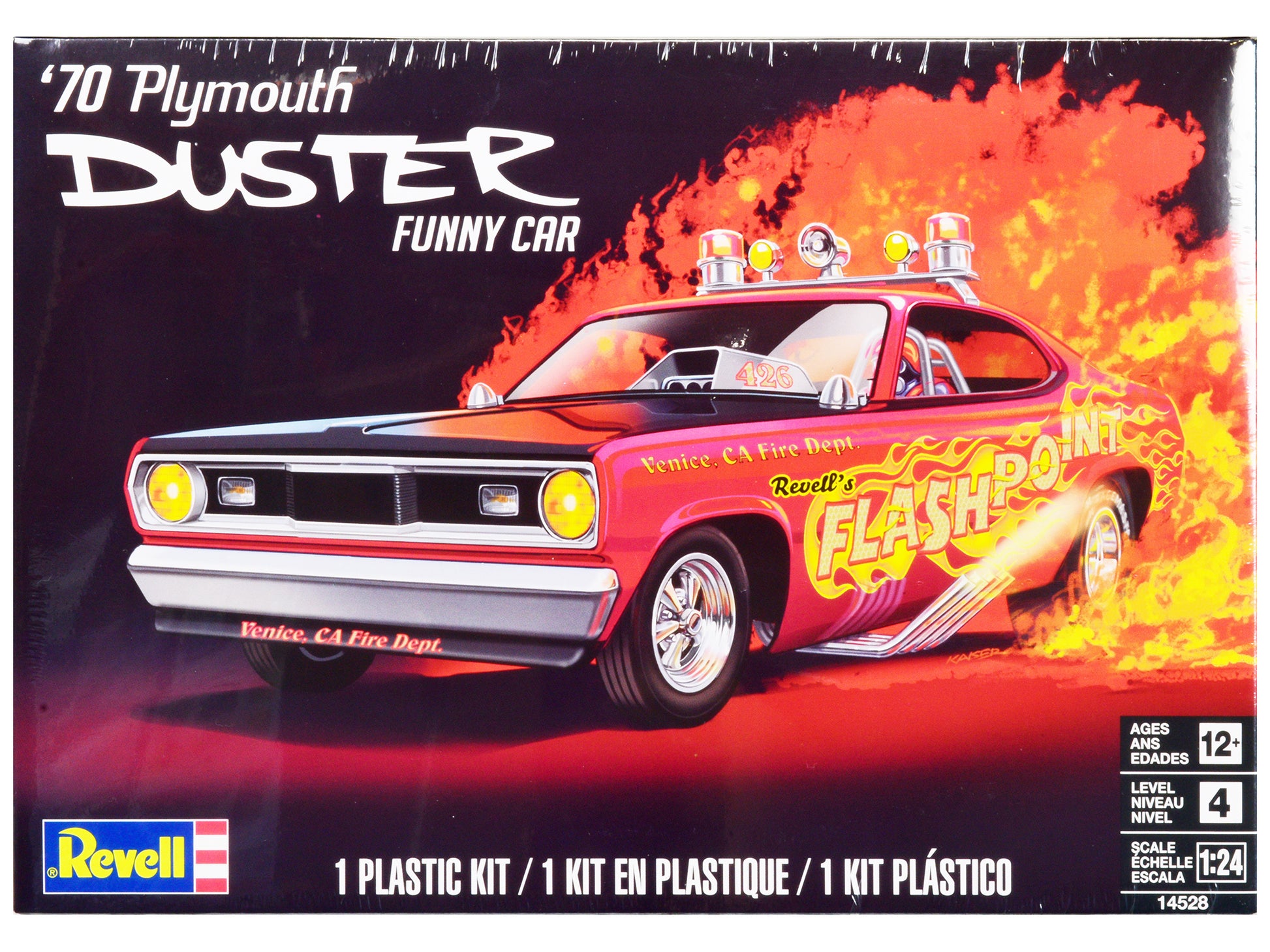 Level 4 Model Kit 1970 Plymouth Duster Funny Car 1/24 Scale Model by Revell-DiecastModeler.com