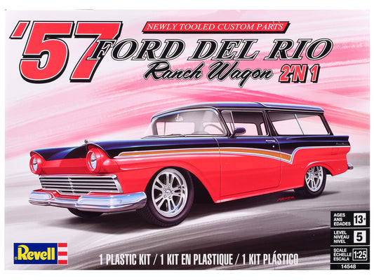 Level 5 Model Kit 1957 Ford Del Rio Ranch Wagon 2-in-1 Kit 1/25 Scale Model by Revell