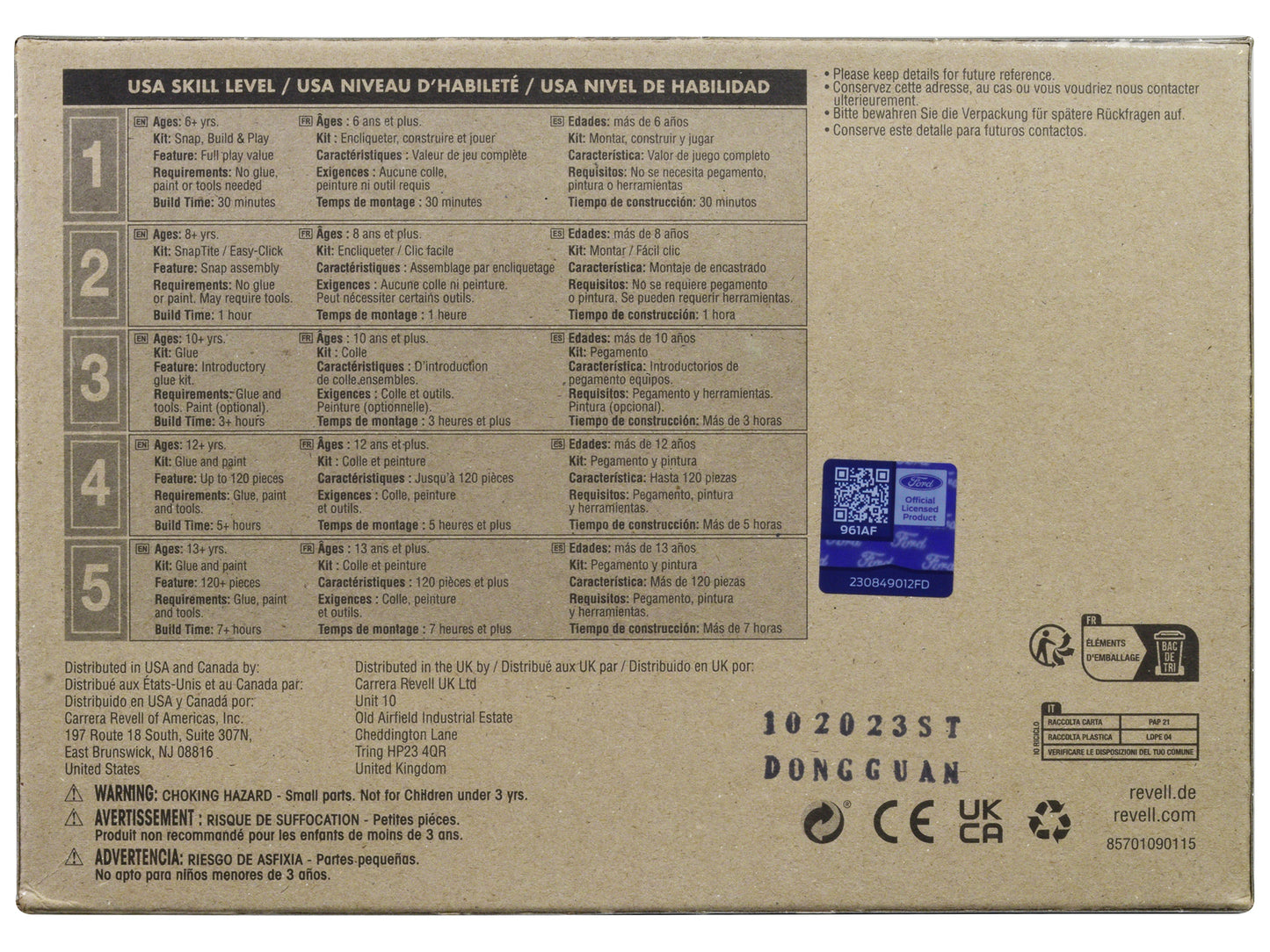 Level 4 Model Kit 1971 Ford Mustang Mach 1 James Bond 007 "Diamonds Are Forever" (1971) Movie 1/25 Scale Model by Revell-DiecastModeler.com