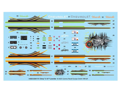 Level 4 Model Kit 1991 Chevrolet S-10 Lowrider Pickup Truck with 1/64 Diecast Version Included "Big + Little Series" 1/25 Scale Model by Revell