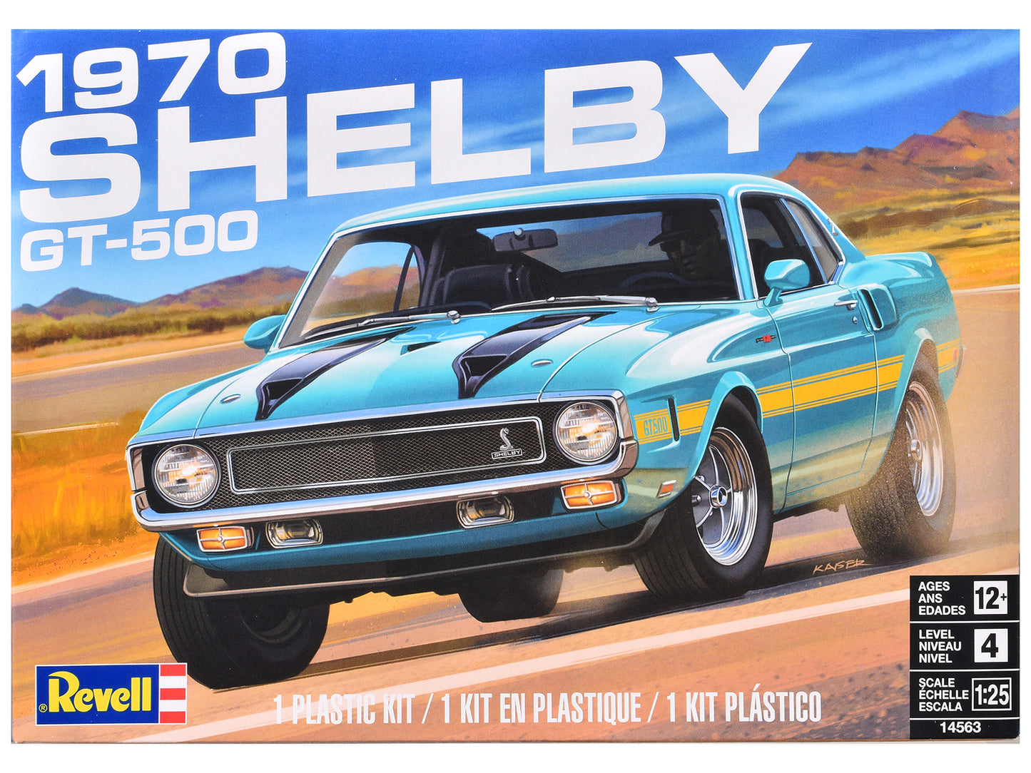 Level 4 Model Kit 1970 Shelby GT-500 1/25 Scale Model by Revell-DiecastModeler.com