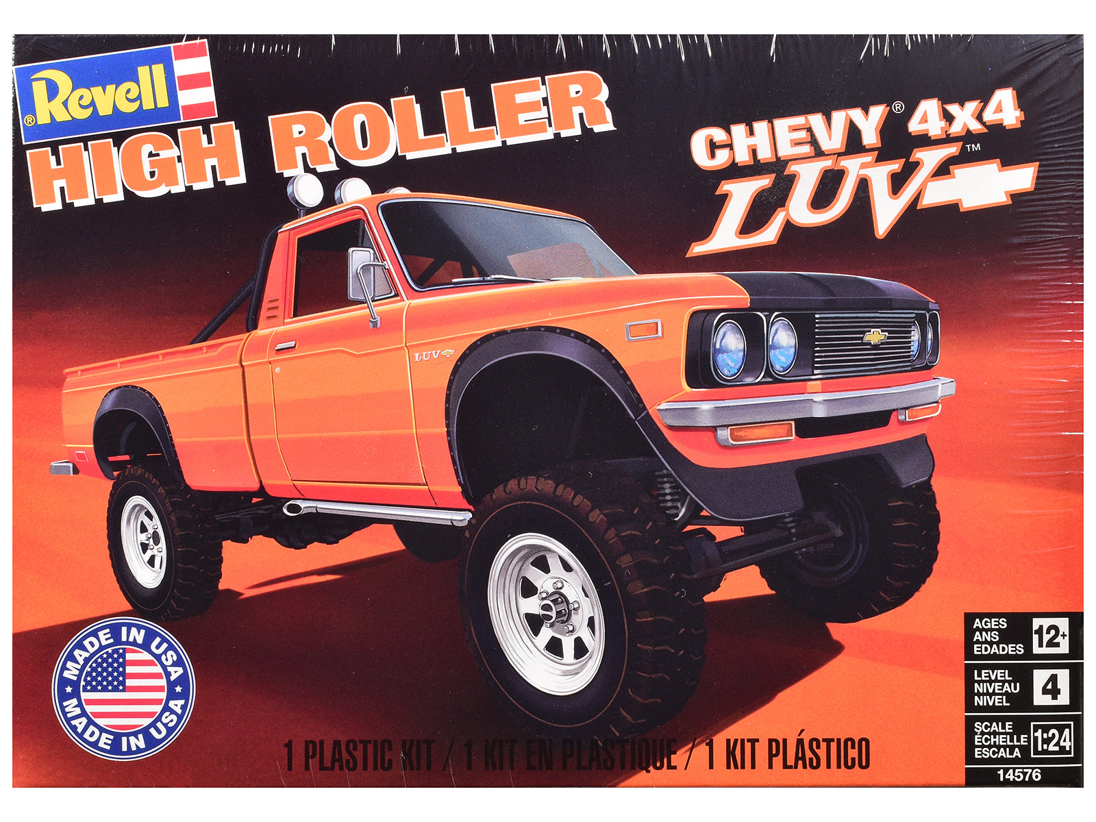 Level 4 Model Kit Chevrolet LUV 4x4 Pickup Truck "High Roller" 1/24 Scale Model by Revell-DiecastModeler.com