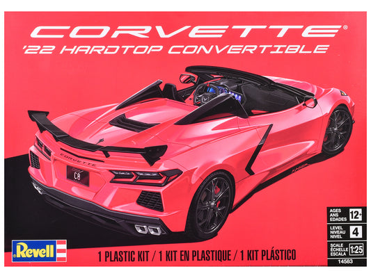 Level 4 Model Kit 2022 Chevrolet Corvette C8 Hardtop Convertible 1/25 Scale Model by Revell