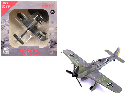 Focke-Wulf Fw 190A Aircraft "14-Victory Ace Hauptmann Wilhelm Gath Stab/JG 26 Schlageter France" (1942) German Luftwaffe 1/72 Diecast Model Airplane by Legion-DiecastModeler.com