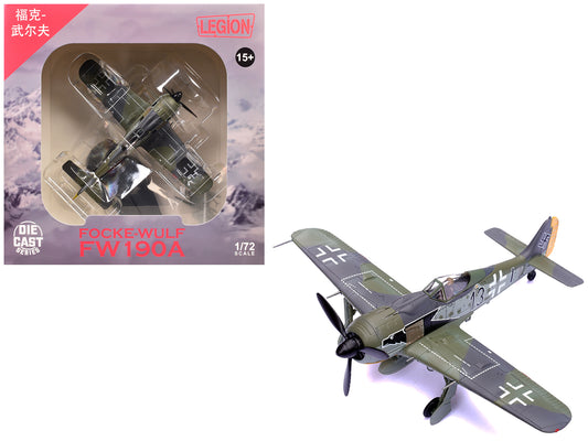Focke-Wulf Fw 190A Aircraft "Black 13 8./JG 2 Richthofen France" (1943) German Luftwaffe 1/72 Diecast Model Airplane by Legion-DiecastModeler.com