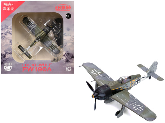 Focke-Wulf Fw 190A Aircraft "Yellow 17 24-Victory Ace Willi Unger 12./JG 3 Udet Germany" (1944) German Luftwaffe 1/72 Diecast Model Airplane by Legion-DiecastModeler.com