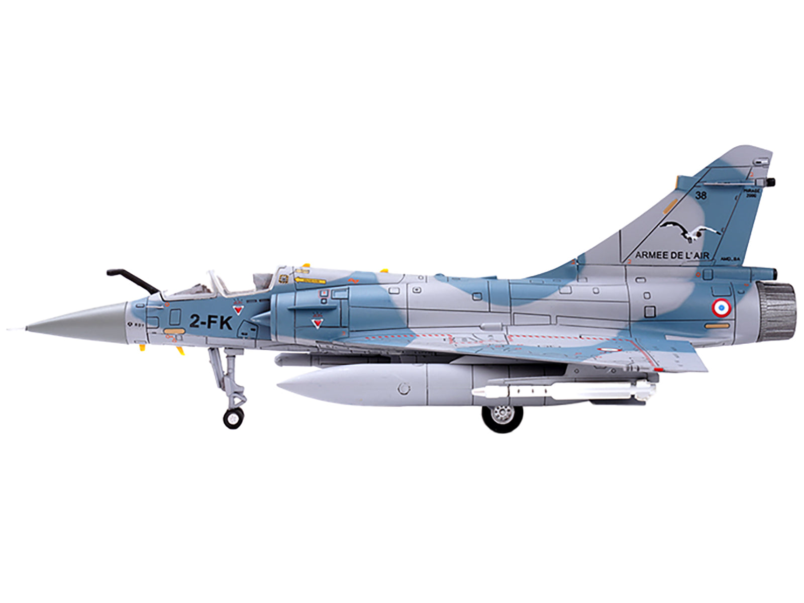 Dassault Mirage 2000-5F Fighter Aircraft "2-FK Cigognes" French Air Force "Wing" Series 1/72 Diecast Model by Panzerkampf-DiecastModeler.com
