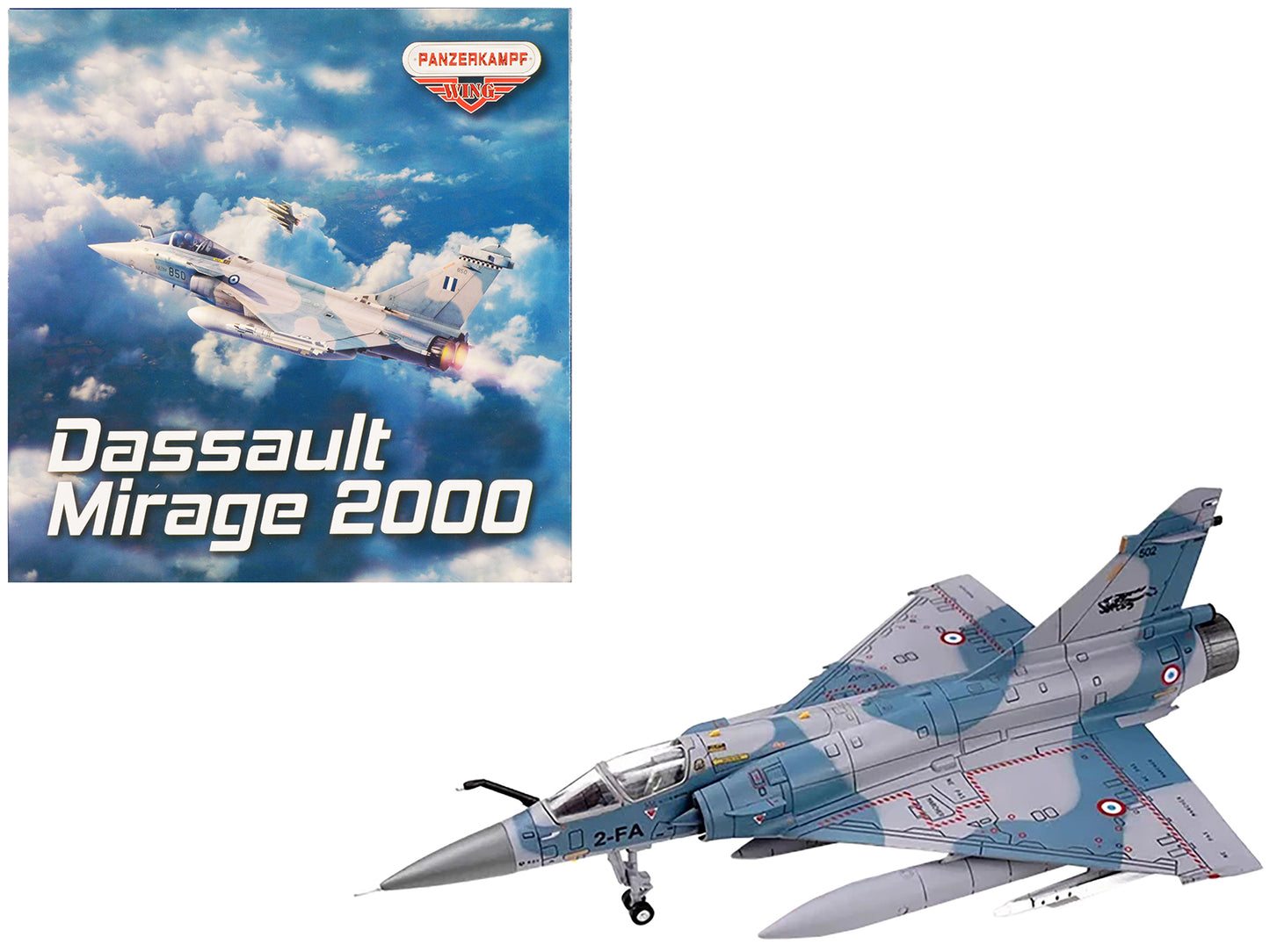 Dassault Mirage 2000-5F Fighter Aircraft "2-FA Cigognes" French Air Force "Wing" Series 1/72 Diecast Model by Panzerkampf-DiecastModeler.com