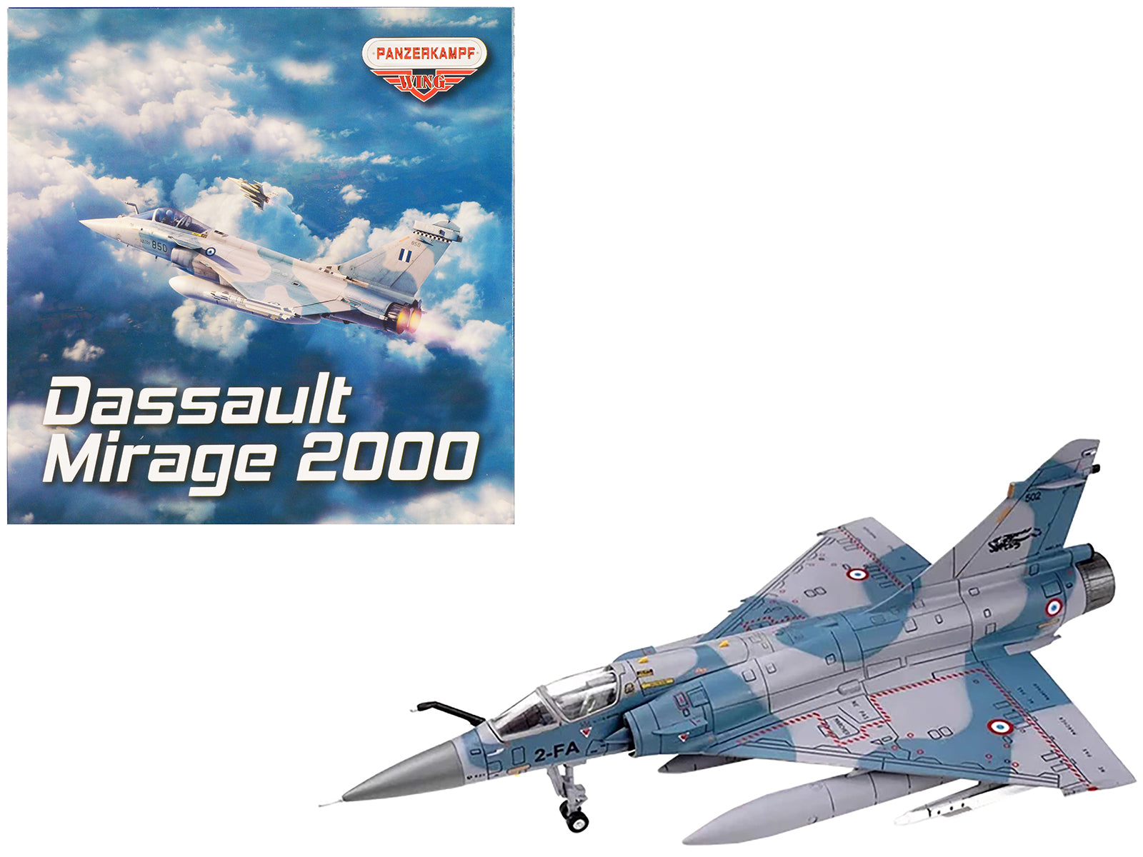 Dassault Mirage 2000-5F Fighter Aircraft "2-FA Cigognes" French Air Force "Wing" Series 1/72 Diecast Model by Panzerkampf-DiecastModeler.com