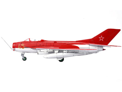 Mikoyan-Gurevich MiG-19S Farmer C Fighter Aircraft "Yellow 45" "VVS Display Team Soviet Air Force Kubinka Air Base" (1960) "Wing" Series  1/72 Diecast Model by Panzerkampf-DiecastModeler.com