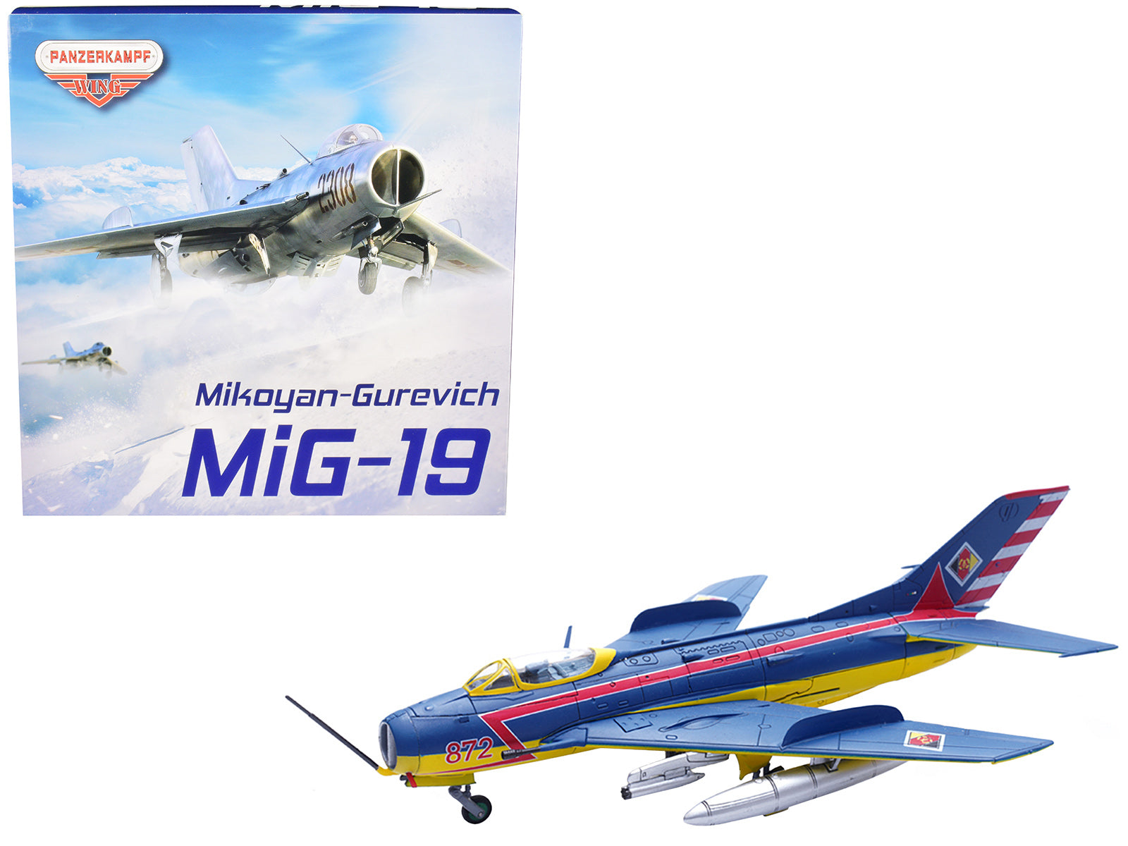 Mikoyan-Gurevich MiG-19S Farmer C Fighter Aircraft "1 Staffel/JG-3. Preschen." 5th World Aerobatic Championships (1968) "Wing" Series 1/72 Diecast Model by Panzerkampf-DiecastModeler.com