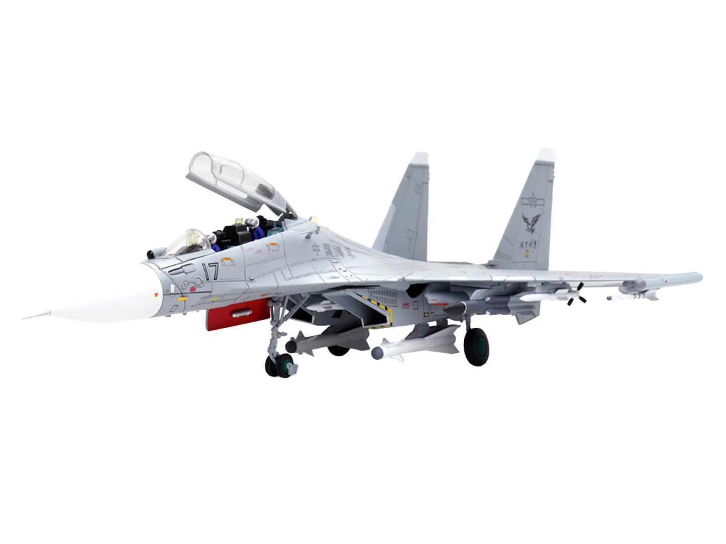 Sukhoi Su-30MKK Flanker-G Fighter Aircraft #17 "People's Liberation Army (PLA) Naval Aviation's Sea and Air Eagle Regiment" Chinese Air Force "Wing" Series 1/72 Diecast Model by Panzerkampf-DiecastModeler.com