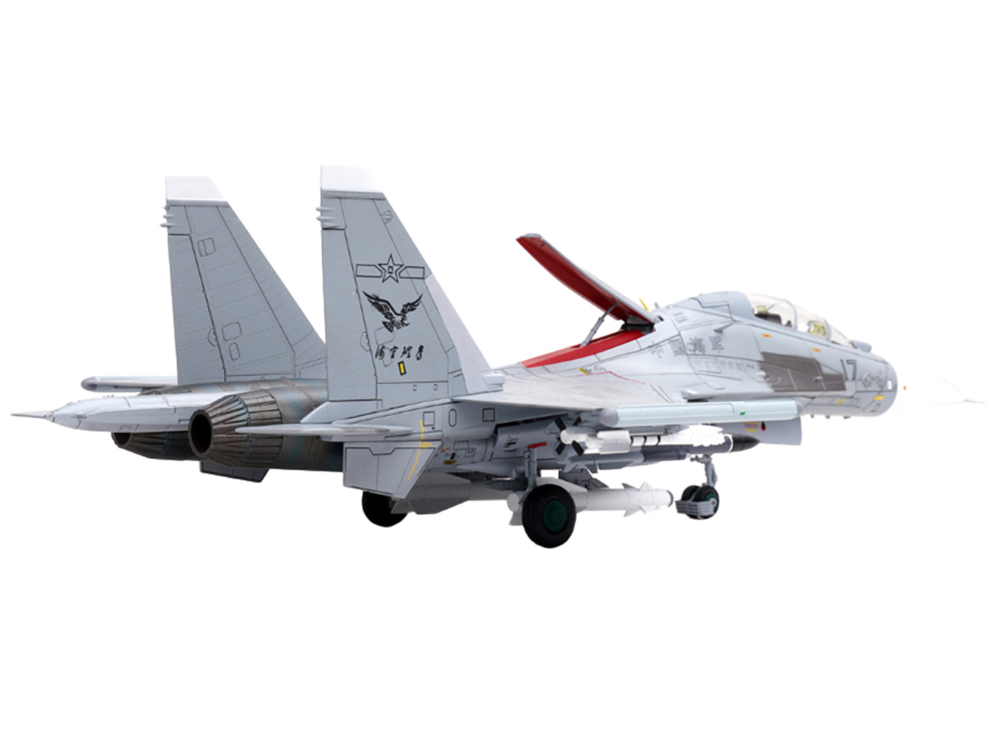 Sukhoi Su-30MKK Flanker-G Fighter Aircraft #17 "People's Liberation Army (PLA) Naval Aviation's Sea and Air Eagle Regiment" Chinese Air Force "Wing" Series 1/72 Diecast Model by Panzerkampf-DiecastModeler.com