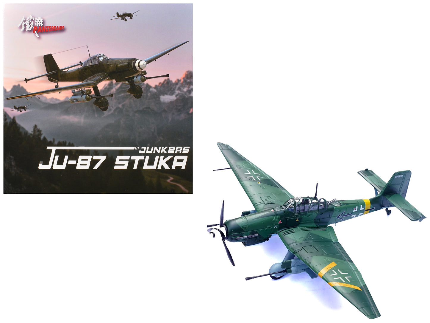 Junkers Ju 87G2 Stuka Bomber Aircraft "10.(Pz)/SG 2 Immelmann Oberst Hans-Ulrich Rudel Slovakia" (1944) German Luftwaffe "Wing" Series 1/72 Diecast Model by Panzerkampf-DiecastModeler.com