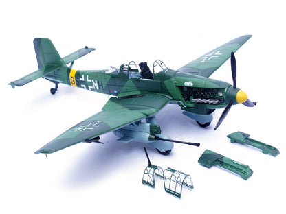 Junkers Ju 87G1 Stuka Bomber Aircraft "10.(Pz)/SG 2 Immelmann GS+MH Dubno Ukraine" (1944) German Luftwaffe "Wing" Series 1/72 Diecast Model by Panzerkampf-DiecastModeler.com