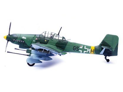 Junkers Ju 87G1 Stuka Bomber Aircraft "10.(Pz)/SG 2 Immelmann GS+MH Dubno Ukraine" (1944) German Luftwaffe "Wing" Series 1/72 Diecast Model by Panzerkampf-DiecastModeler.com
