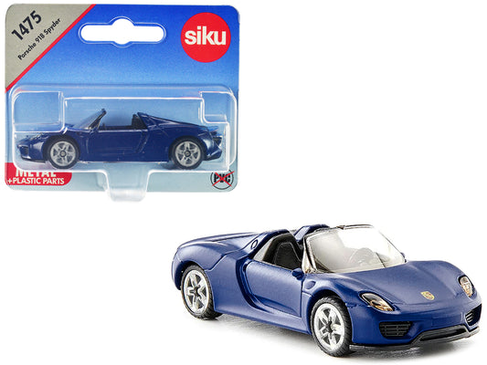 Porsche 918 Spyder Matt Blue Diecast Model Car by Siku-DiecastModeler.com