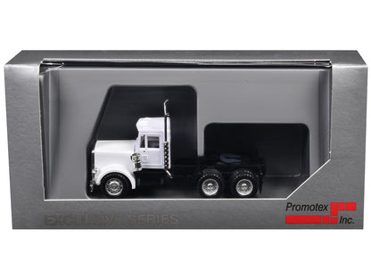 Peterbilt Short Day Cab White 1/87 (HO) Plastic Model Car by Promotex