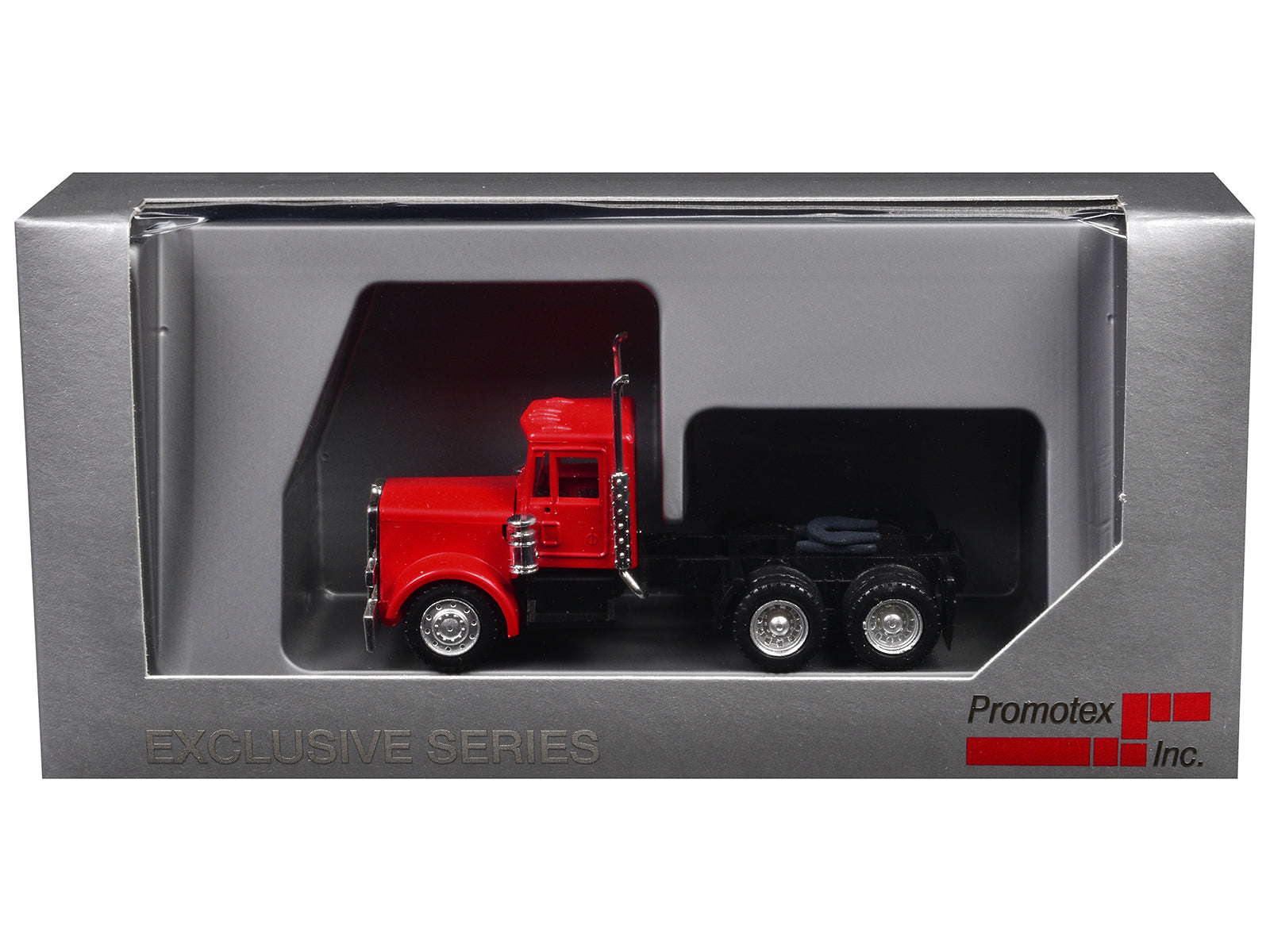 Peterbilt Short Day Cab Red 1/87 (HO) Plastic Model Car by Promotex-DiecastModeler.com