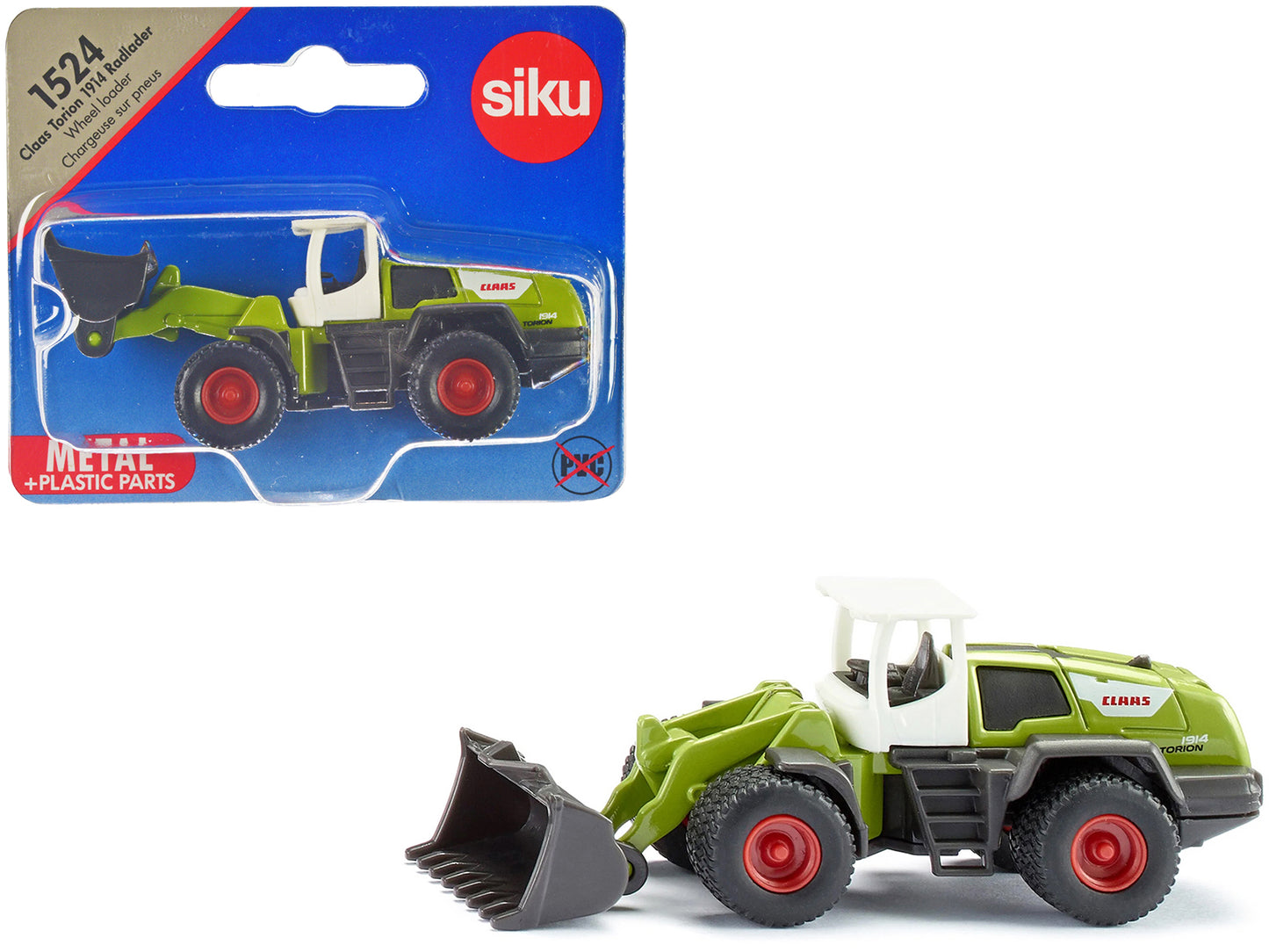 Claas Torion 1914 Wheel Loader Green with White Top Diecast Model by Siku-DiecastModeler.com
