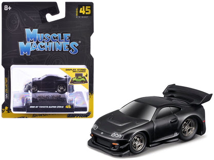 1995-97 Toyota Supra (MK4) Matt Black 1/64 Diecast Model Car by Muscle Machines-DiecastModeler.com