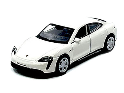 Porsche Taycan Turbo S White "Speed Icons" Series 1/64 Diecast Model Car by Maisto-DiecastModeler.com