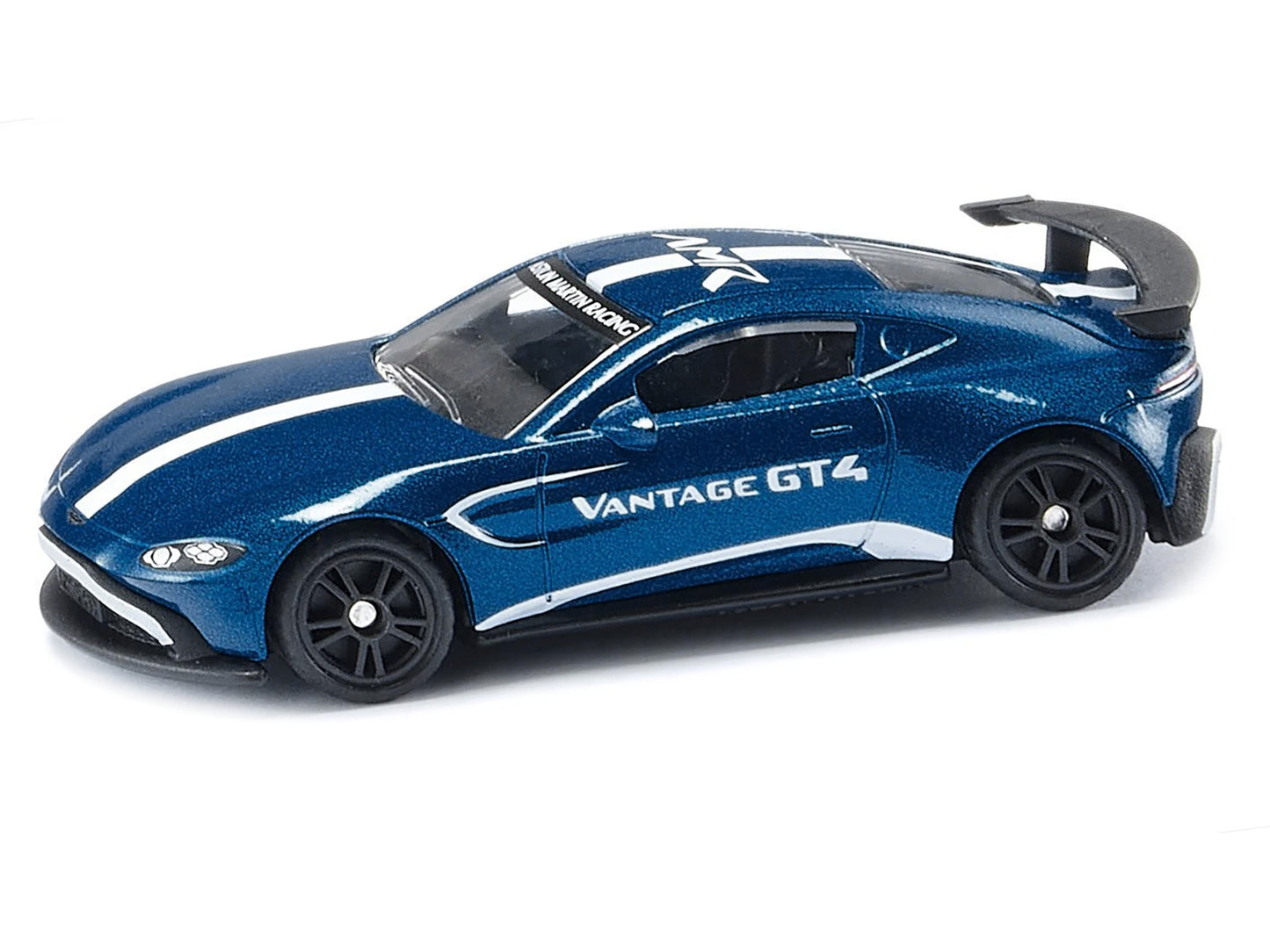Aston Martin Vantage GT4 Blue Metallic with White Stripes Diecast Model Car by Siku-DiecastModeler.com