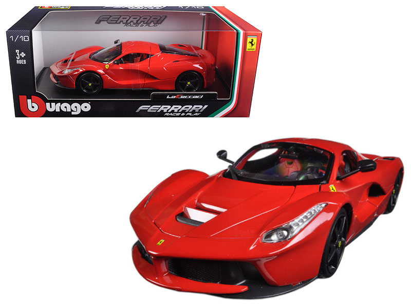 Ferrari LaFerrari F70 Red with Black Wheels 1/18 Diecast Model Car by Bburago-DiecastModeler.com