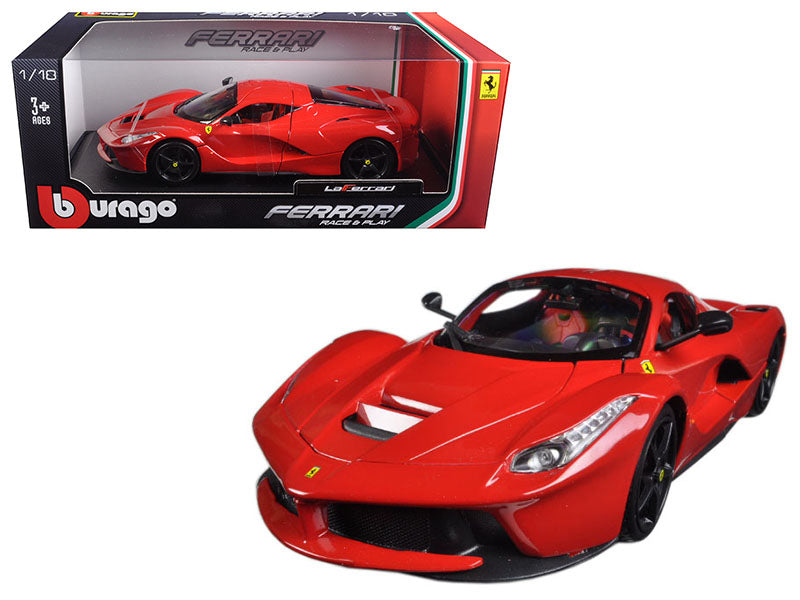 Ferrari LaFerrari F70 Red with Black Wheels 1/18 Diecast Model Car by Bburago-DiecastModeler.com
