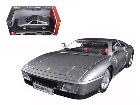 Ferrari 348 TS Grey 1/18 Diecast Model Car by Bburago-DiecastModeler.com