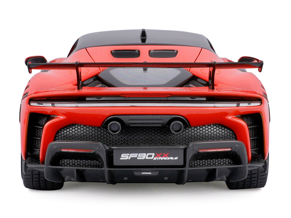 Ferrari SF90 XX Stradale Red with Black Top "Race + Play" Series 1/18 Diecast Model Car by Bburago