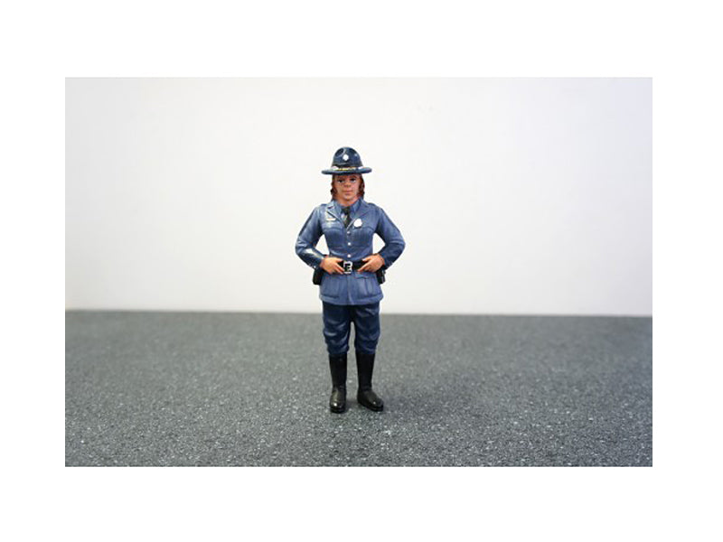 State Trooper Sharon Figure For 1:18 Diecast Model Cars by American Diorama-DiecastModeler.com