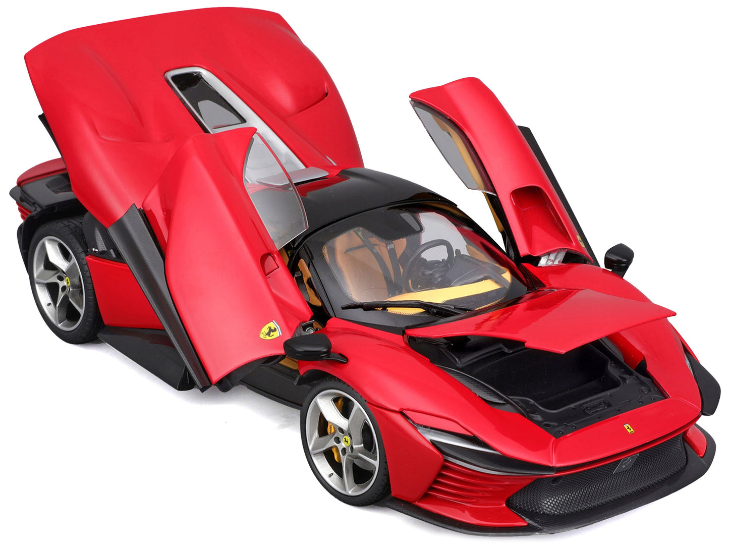 Ferrari Daytona SP3 Red with Black Top "Signature Series" 1/18 Diecast Model Car by Bburago