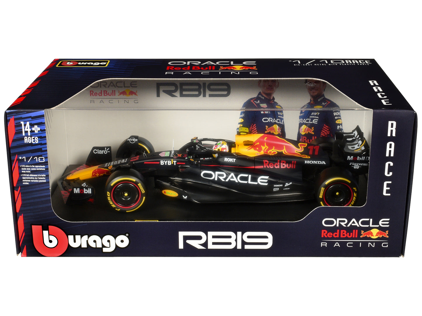 Red Bull Racing RB19 #11 Sergio Perez "Oracle" Formula One F1 World Championship (2023) "Race" Series 1/18 Diecast Model Car by Bburago-DiecastModeler.com