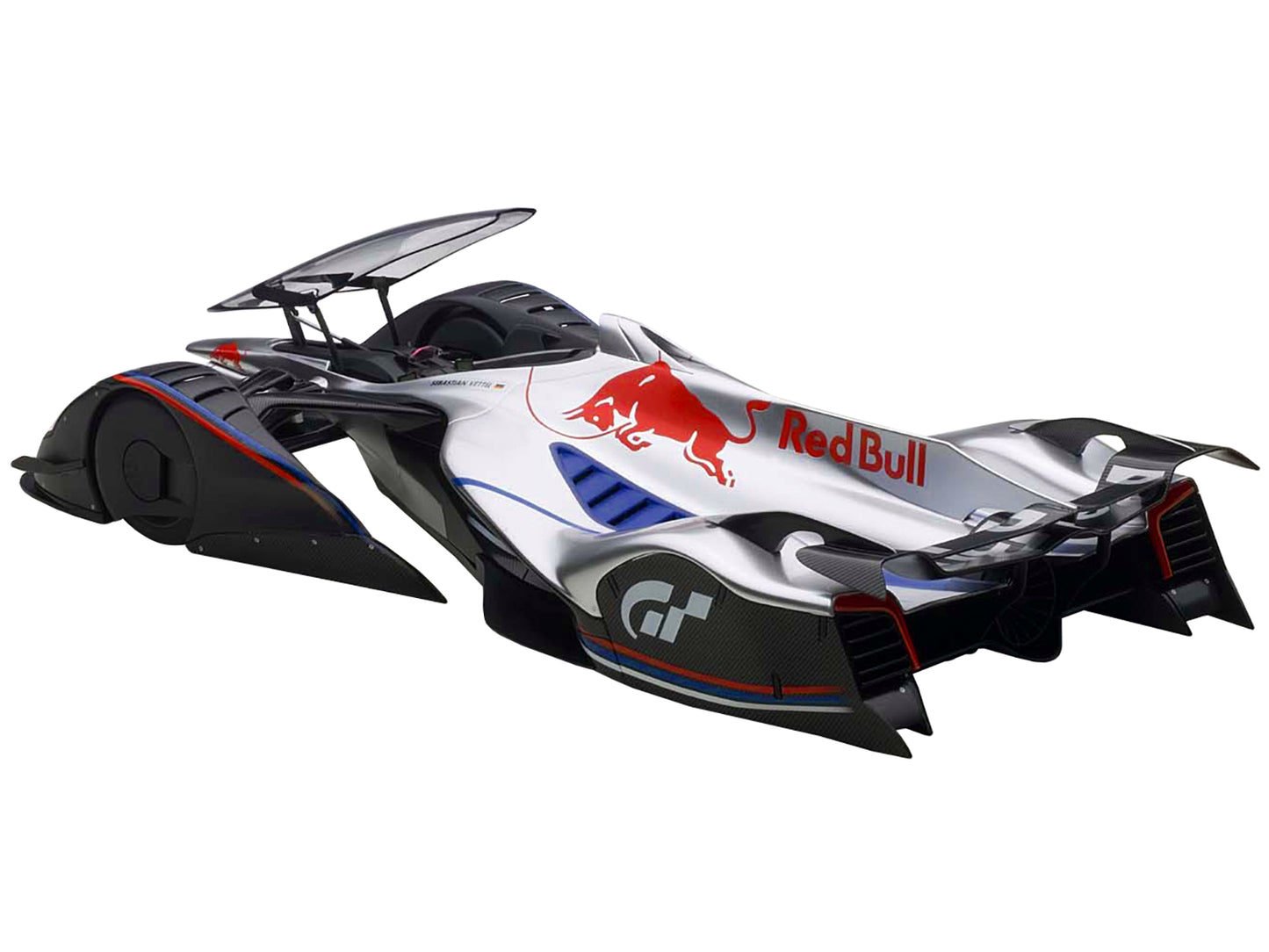 Red Bull X2014 Fan Car Sebastian Vettel Hyper Silver 1/18 Model Car by Autoart-DiecastModeler.com