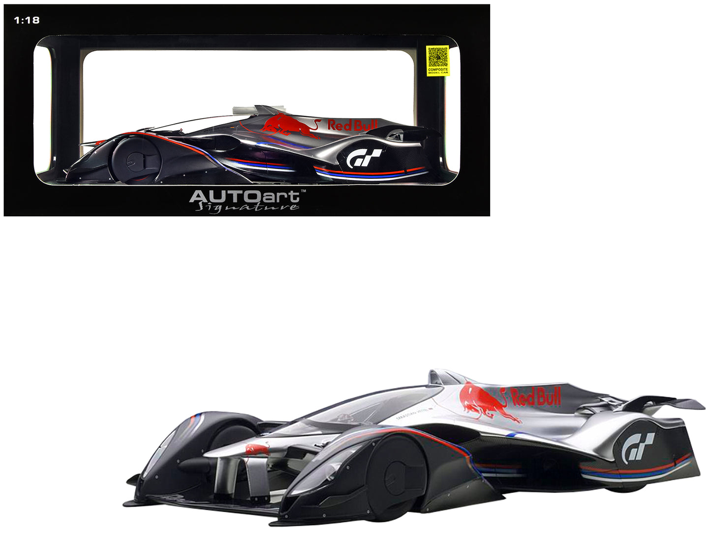 Red Bull X2014 Fan Car Sebastian Vettel Hyper Silver 1/18 Model Car by Autoart-DiecastModeler.com