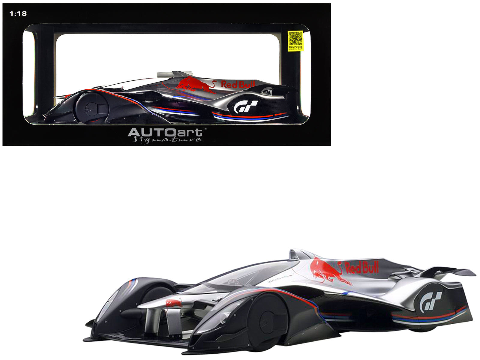 Red Bull X2014 Fan Car Sebastian Vettel Hyper Silver 1/18 Model Car by Autoart-DiecastModeler.com