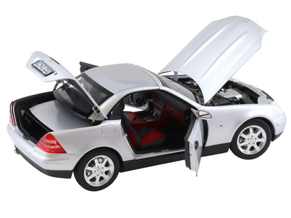 1996 Mercedes-Benz SLK Convertible Brilliant Silver Metallic 1/18 Diecast Model Car by Norev-DiecastModeler.com