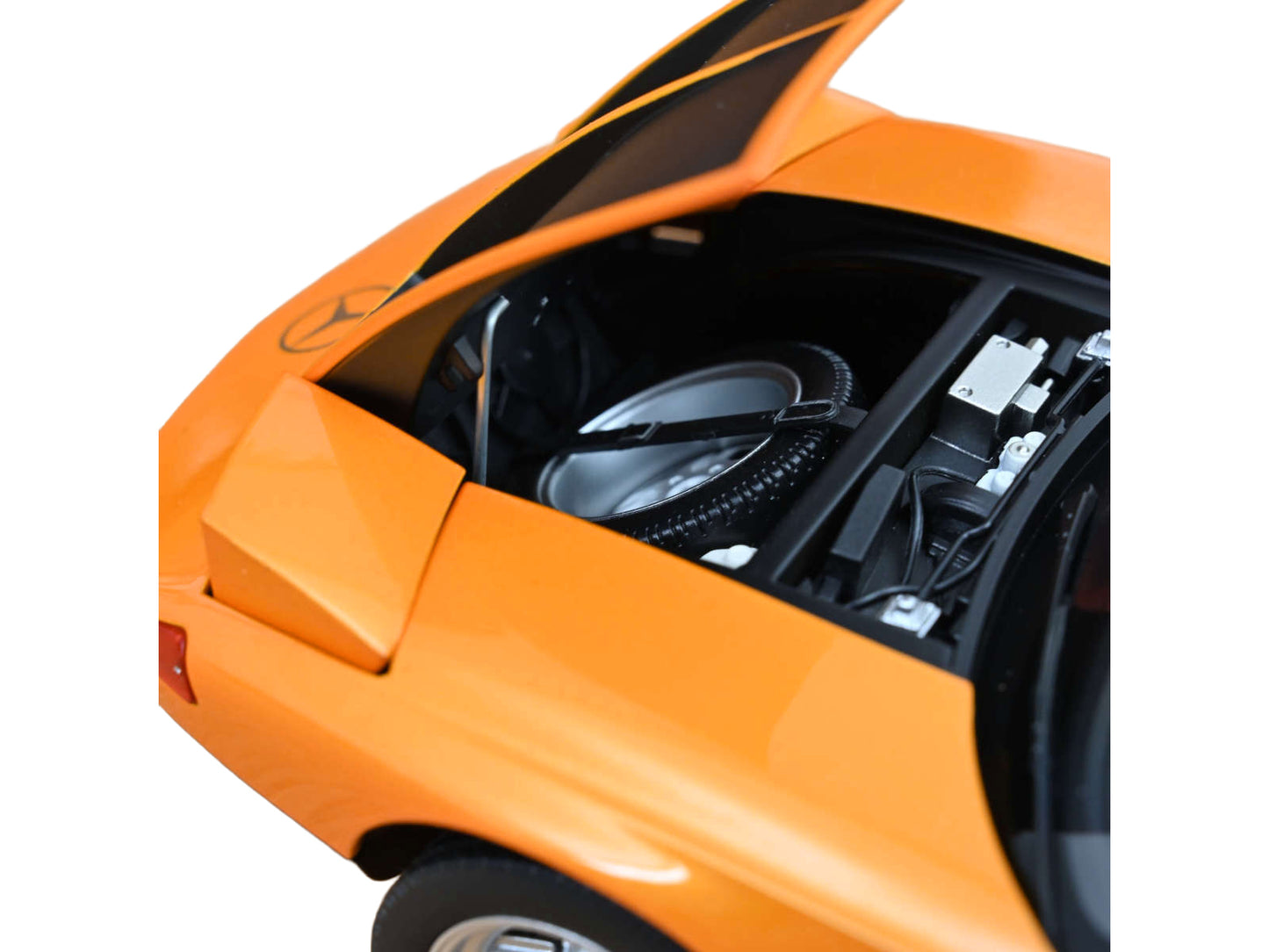 1970 Mercedes-Benz C 111/II White Autumn Metallic with Black Stripes 1/18 Diecast Model Car by Norev