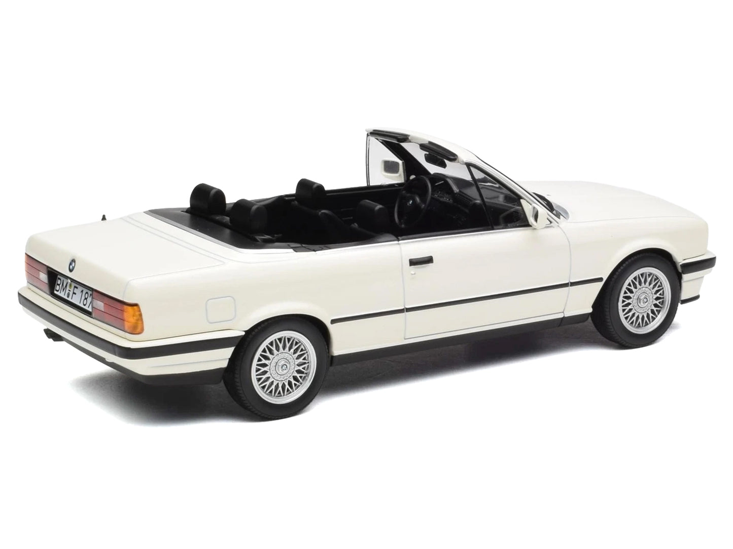 1991 BMW 325i Cabriolet Alpine White 1/18 Diecast Model Car by Norev-DiecastModeler.com