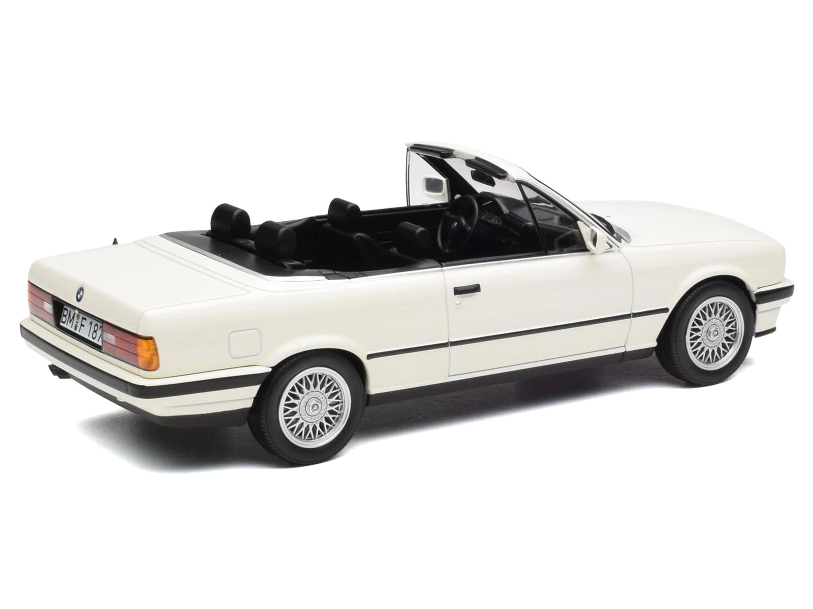 1991 BMW 325i Cabriolet Alpine White 1/18 Diecast Model Car by Norev-DiecastModeler.com