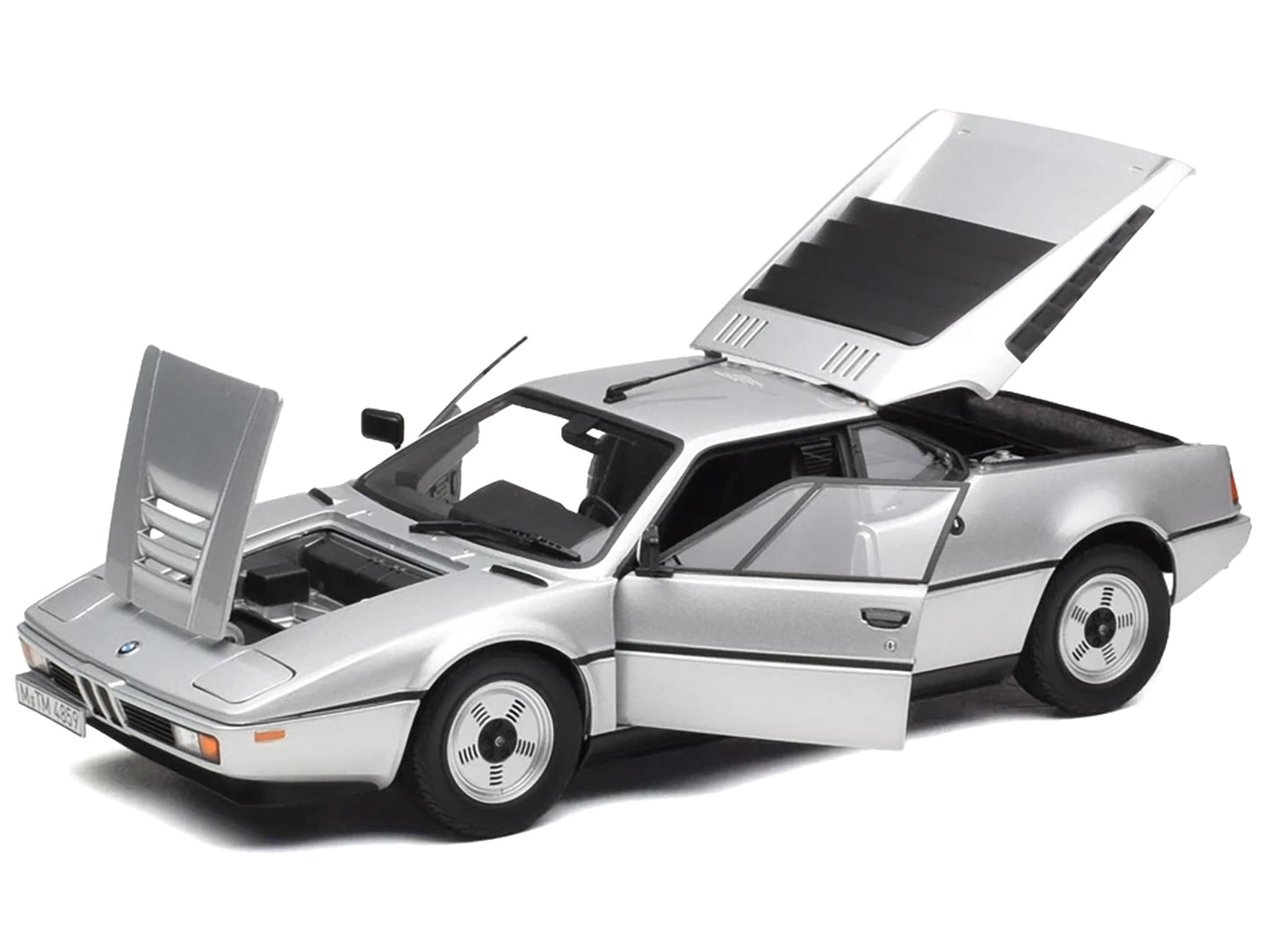 1980 BMW M1 Silver Metallic 1/18 Diecast Model Car by Norev