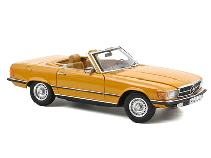 1975 Mercedes-Benz 450 SL Convertible Cayenne Orange with Black Top 1/18 Diecast Model Car by Norev