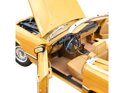 1975 Mercedes-Benz 450 SL Convertible Cayenne Orange with Black Top 1/18 Diecast Model Car by Norev