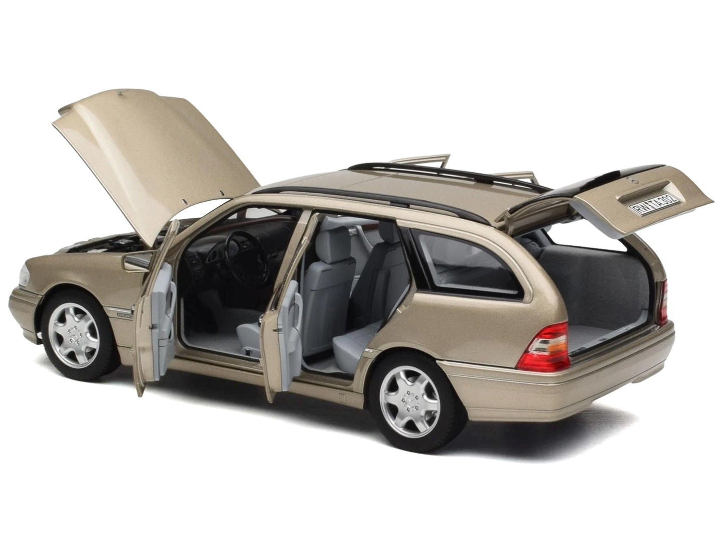 1997 Mercedes-Benz C-Class T-Model Smoke Silver Metallic 1/18 Diecast Model Car by Norev