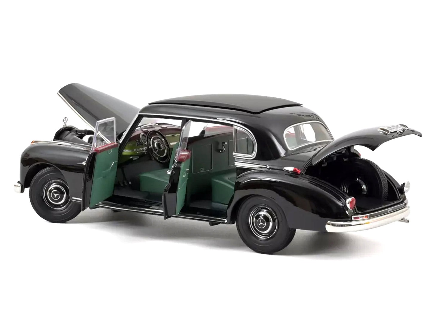 1955 Mercedes-Benz 300 Black "German Chancellor Konrad Adenauer" 1/18 Diecast Model Car by Norev-DiecastModeler.com
