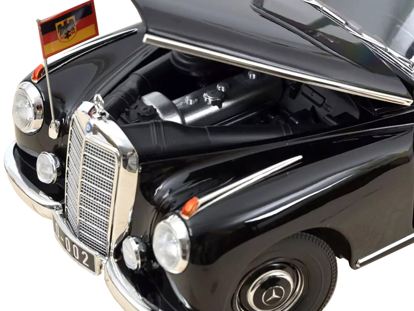 1955 Mercedes-Benz 300 Black "German Chancellor Konrad Adenauer" 1/18 Diecast Model Car by Norev-DiecastModeler.com